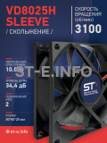 Вентилятор VD8025H sleeve (скольжение) 24V - st-e.info - Новоуральск