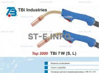 Горелка для полуавтоматической сварки TBi 7W -blue-ESW short, длина 3 метра - st-e.info - Новоуральск