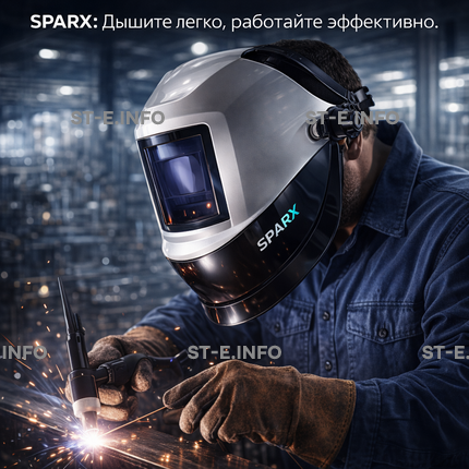 Маска сварщика Sparx с устройством подачи воздуха - st-e.info - Новоуральск