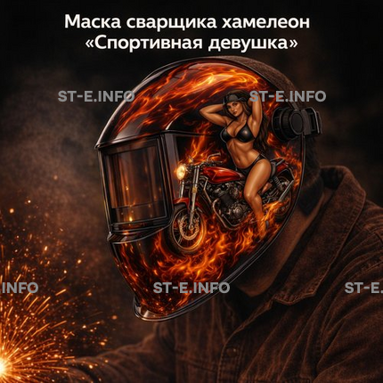 Маска сварщика хамелеон «Спортивная девушка» (YXE-718G PRO) - st-e.info - Новоуральск